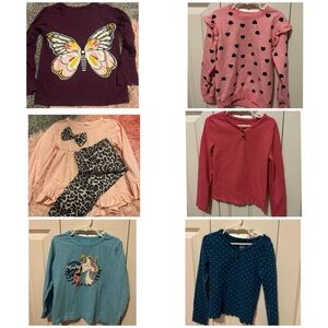 Wonder Nation Butterfly Print Long Sleeve Shirt - Purple